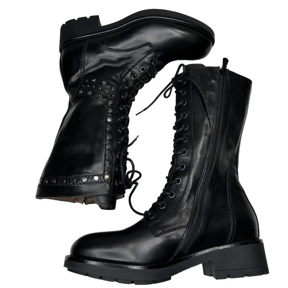 Nero Giardini Studded Combat Boot in Black. Sz: EU38/ US 8 - Picture 6 of 11